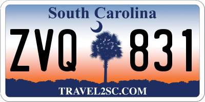 SC license plate ZVQ831