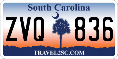 SC license plate ZVQ836