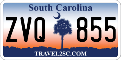 SC license plate ZVQ855