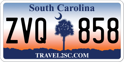 SC license plate ZVQ858
