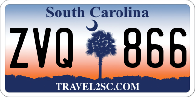 SC license plate ZVQ866