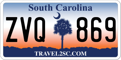 SC license plate ZVQ869
