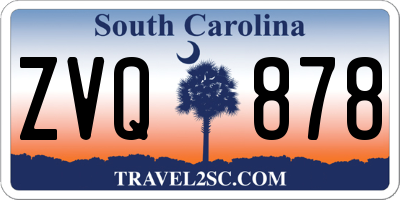 SC license plate ZVQ878