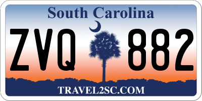 SC license plate ZVQ882