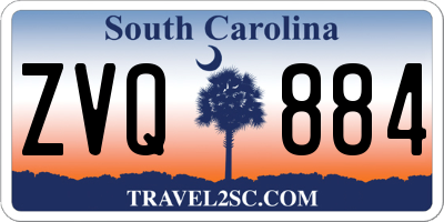 SC license plate ZVQ884
