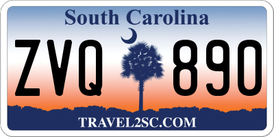 SC license plate ZVQ890