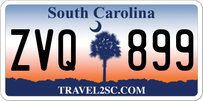 SC license plate ZVQ899