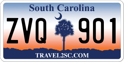 SC license plate ZVQ901