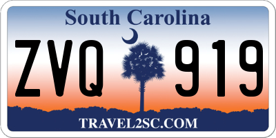 SC license plate ZVQ919