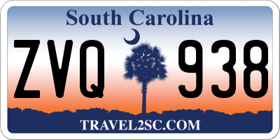 SC license plate ZVQ938