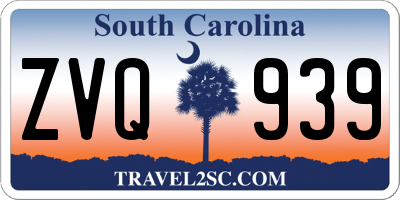 SC license plate ZVQ939