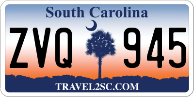 SC license plate ZVQ945