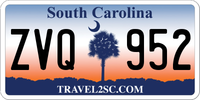 SC license plate ZVQ952