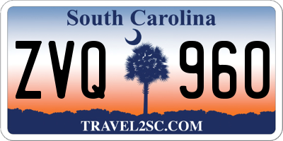 SC license plate ZVQ960