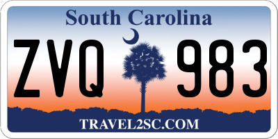 SC license plate ZVQ983