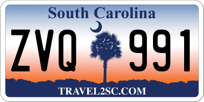 SC license plate ZVQ991