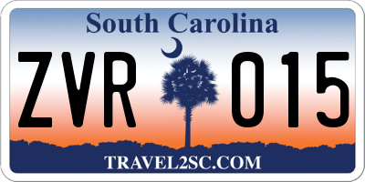 SC license plate ZVR015
