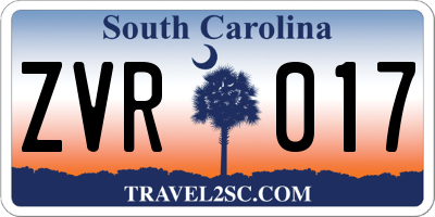 SC license plate ZVR017