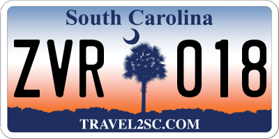 SC license plate ZVR018