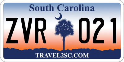 SC license plate ZVR021