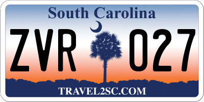 SC license plate ZVR027