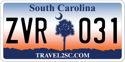 SC license plate ZVR031