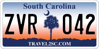 SC license plate ZVR042