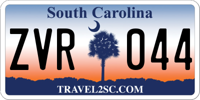 SC license plate ZVR044