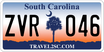 SC license plate ZVR046