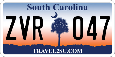 SC license plate ZVR047