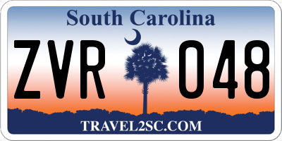 SC license plate ZVR048