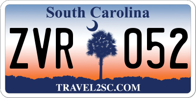 SC license plate ZVR052