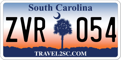 SC license plate ZVR054