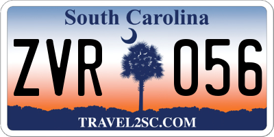 SC license plate ZVR056