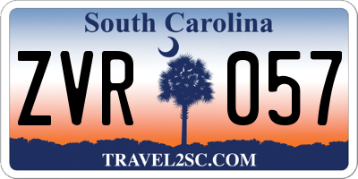 SC license plate ZVR057