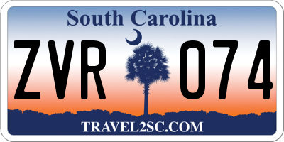 SC license plate ZVR074