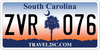 SC license plate ZVR076