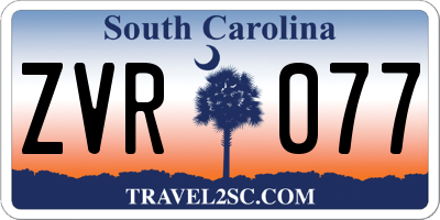 SC license plate ZVR077