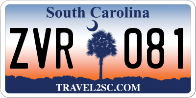SC license plate ZVR081