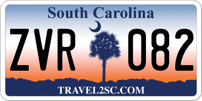SC license plate ZVR082