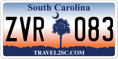 SC license plate ZVR083