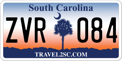 SC license plate ZVR084