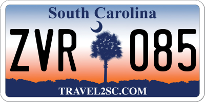 SC license plate ZVR085