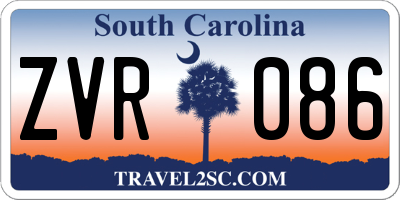 SC license plate ZVR086