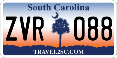 SC license plate ZVR088