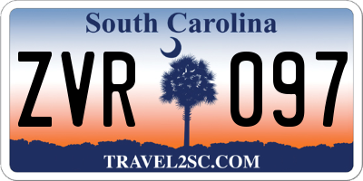 SC license plate ZVR097