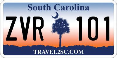 SC license plate ZVR101