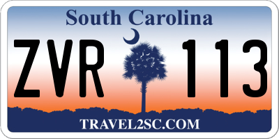 SC license plate ZVR113