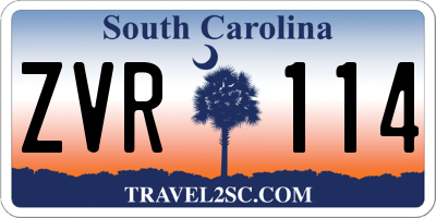 SC license plate ZVR114