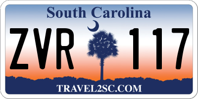 SC license plate ZVR117